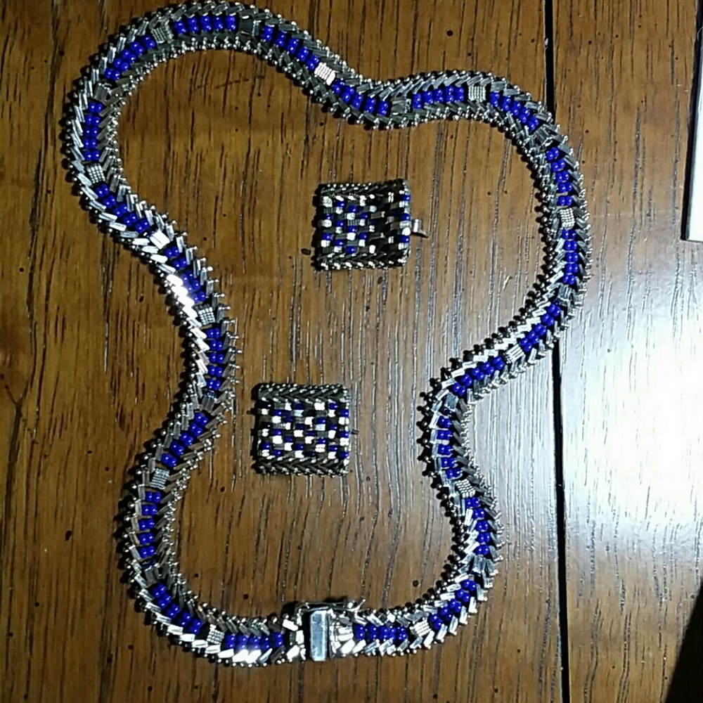 Sterling Silver Necklace & Matching Earrings